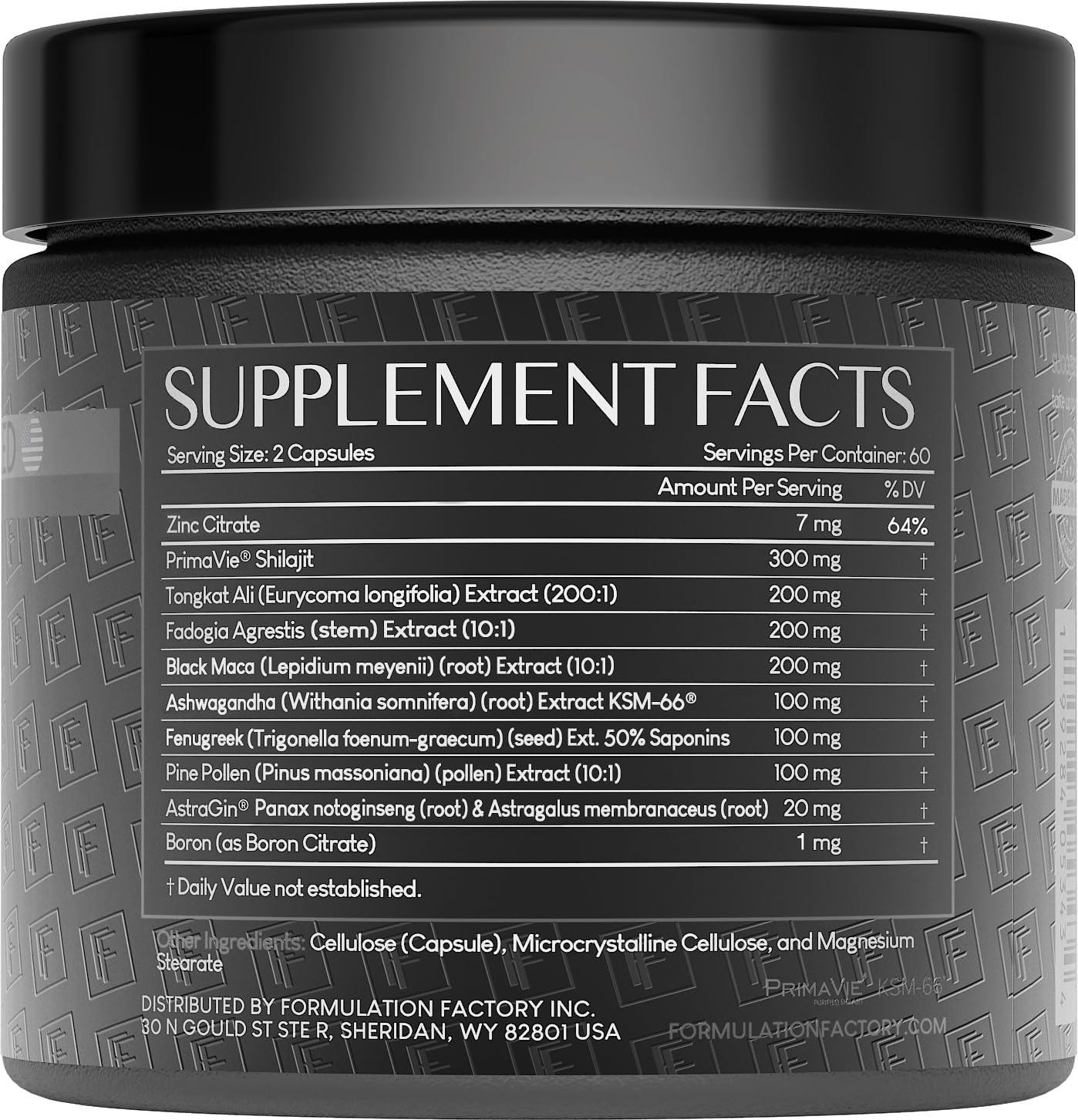 Self Obsessed MAXXED: 10-in-1 Men's Vitality Formula with Shilajit, Tongkat, Ashwagandha, Maca, Fadogia, Fenugreek, Pine Pollen, Zinc, Boron & AstraGin® - 120 Capsules – 2-Month Supply (1 Pack)