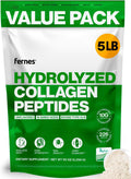 Collagen Powder for Women Men (5LB) Type I & III Flavorless & Odorless Easy-Mix Hydrolyzed Peptan Protein Peptides Joint Hair Skin & Nail Support Gluten-Free Non-GMO Keto Paleo Grass-Fed Kosher