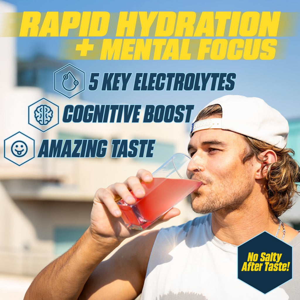 G Fuel Electrolytes Powder for Instant Hydration and Focus | Sugar Free Electrolytes Variety Pack of Lemon, Orange, Peach, Strawberry, Nootropic Drink Mixes to Sharpen Mental Focus, 12 Servings