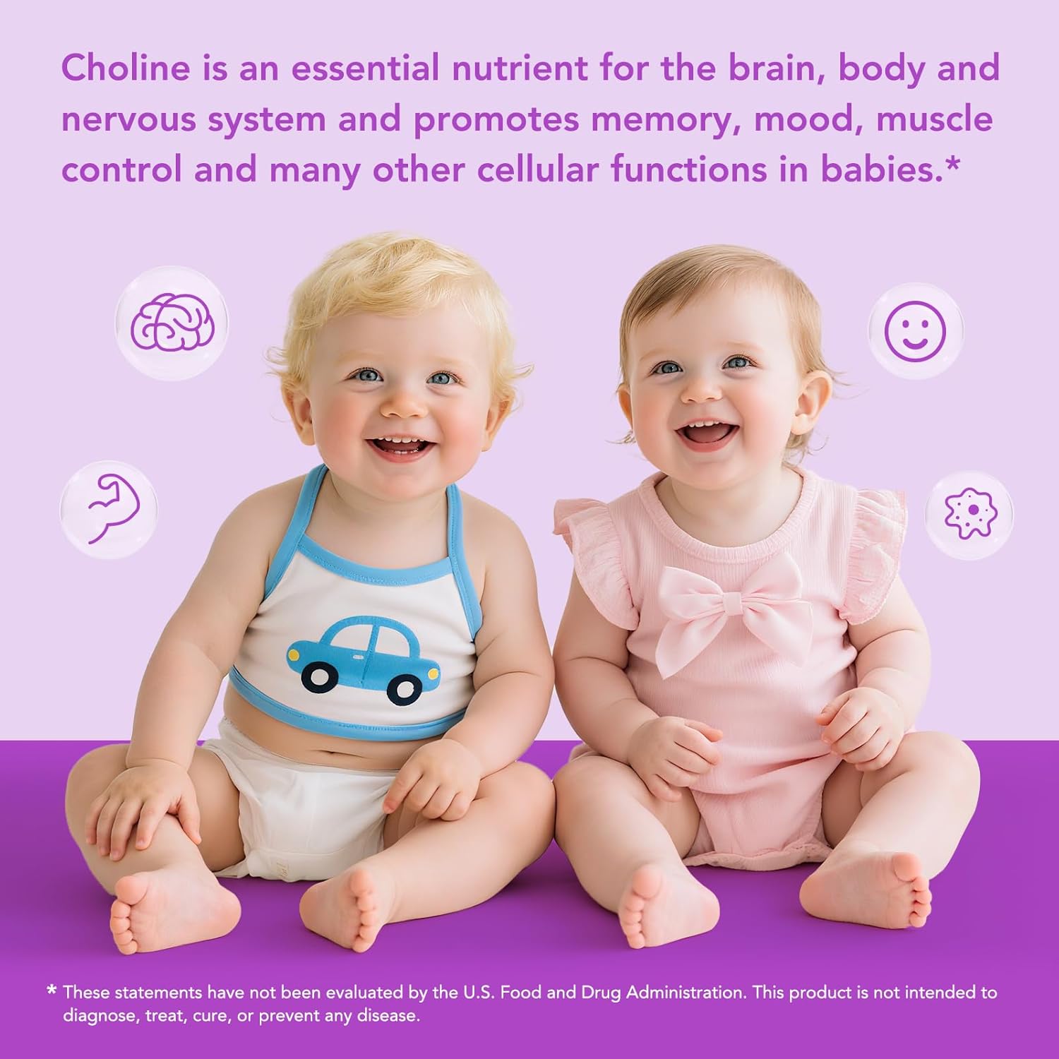 Premom Prenatal Choline Bitartrate Supplement: 550mg for Cognitive Development Meet Daily Needs– Nutritional Support for Pregnancy & Metabolism, Baby Brain Development – 60 Capsules, 30 Days Supply
