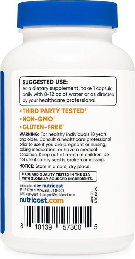 Nutricost Zinc Picolinate 50mg, 240 Vegetarian Capsules - Gluten Free and Non-GMO (240 Caps) (Pack of 2)