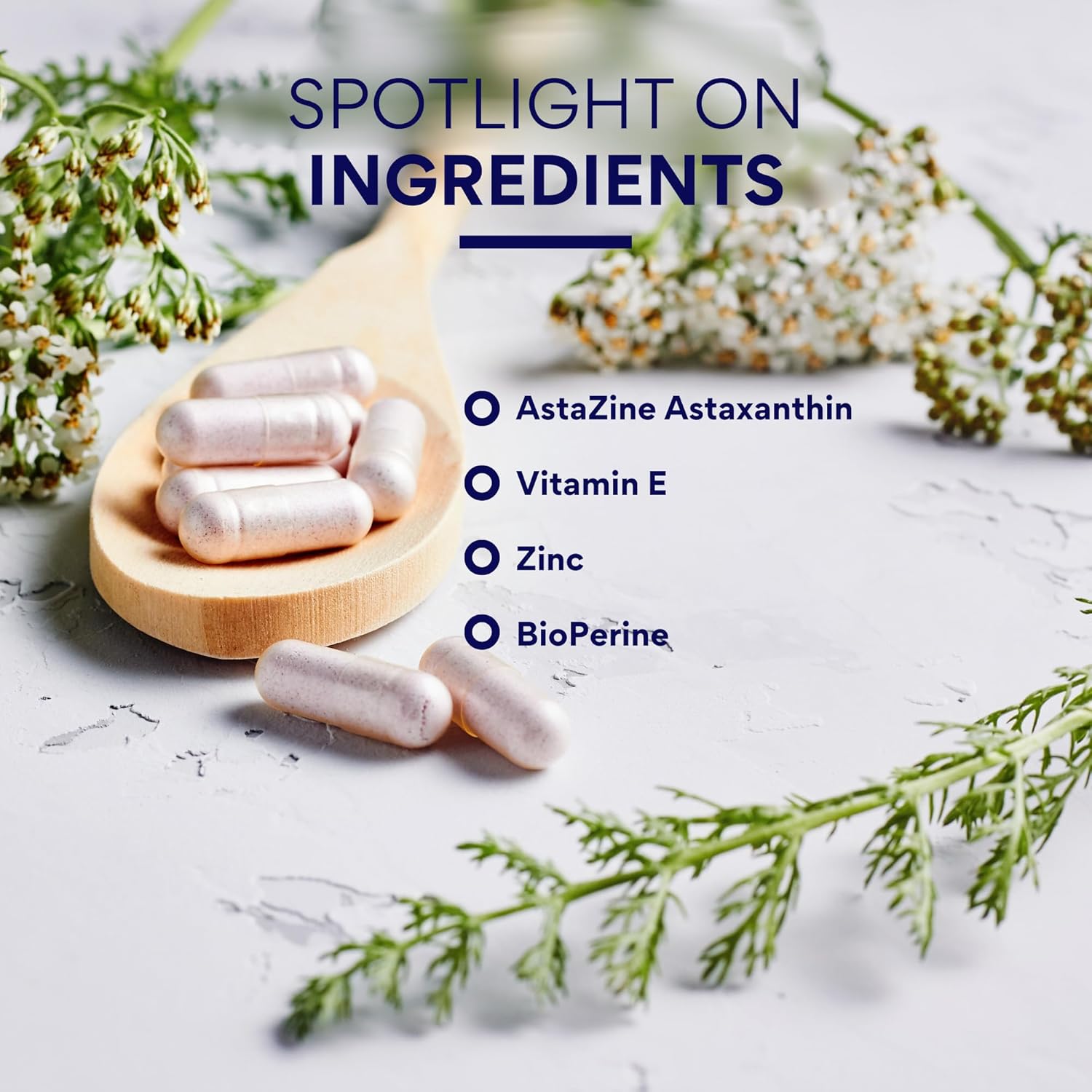 Research Verified Astaxanthin - Powerful Antioxidant, Fights Free Radicals, Supports Skin, Brain, Eyes, and Heart - Zinc RDA, Vitamin E, BioPerine - 30 Capsules - Non-GMO, Made in The USA