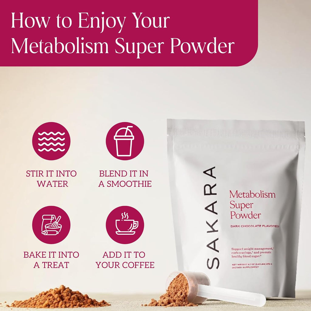 Metabolism Super Powder – Natural Support for Appetite Control, Weight Management Support and Curbed Cravings – Vegan, Non-GMO, Chocolate Flavor – 24 Servings