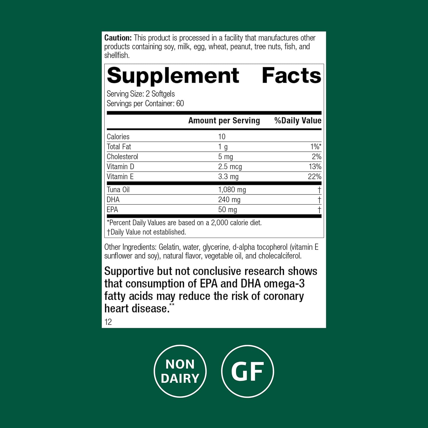 Standard Process Tuna Omega-3 Chewable - Fish Oil Supplement with DHA - Omega-3 Supplement to Support Brain & Eye Health - Excellent Source of Antioxidants - Gluten-Free & Non-Dairy - 120 Softgels