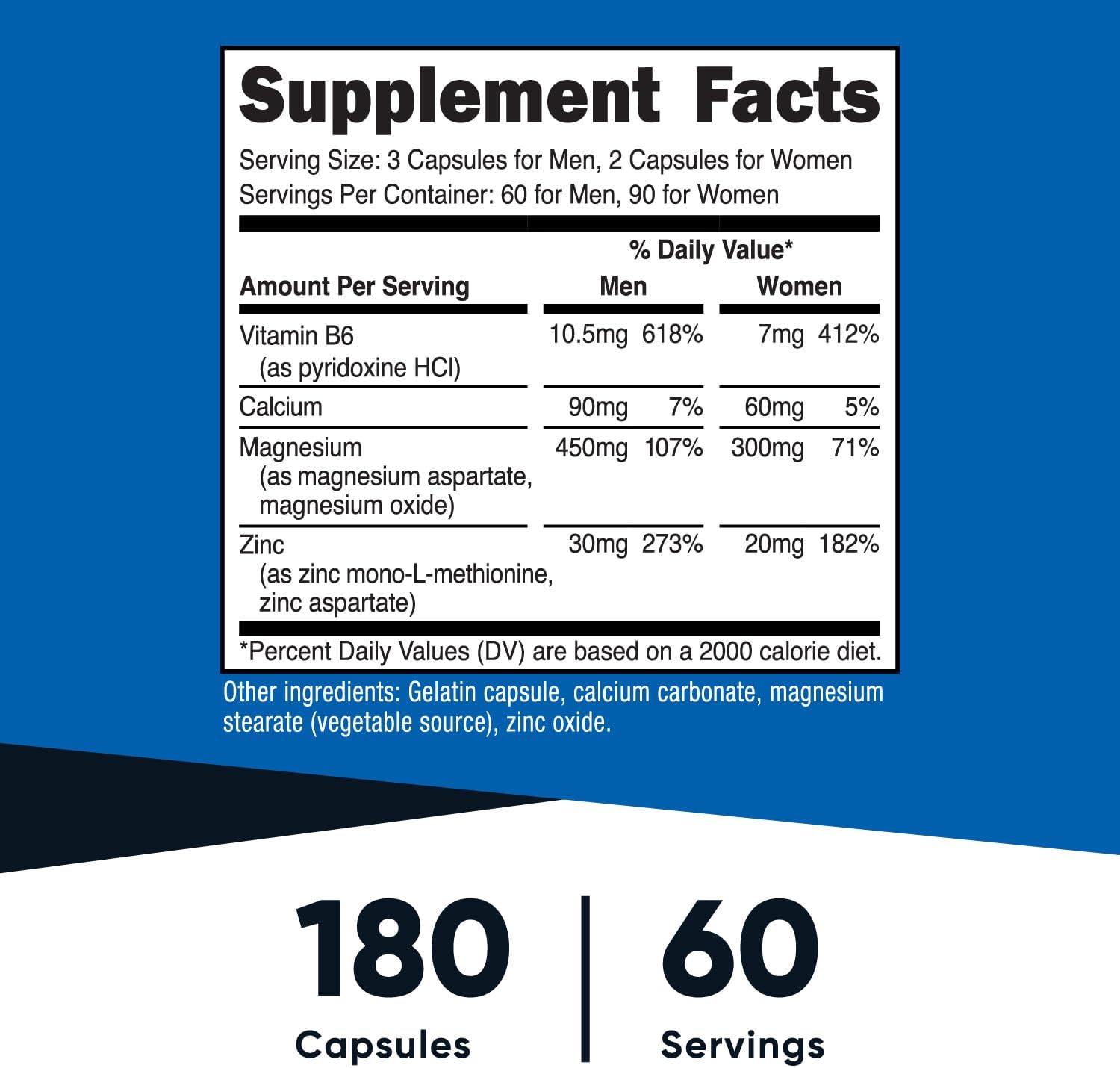 Nutricost ZMA 180 Capsules - Non-GMO and Gluten Free ZMA Supplement