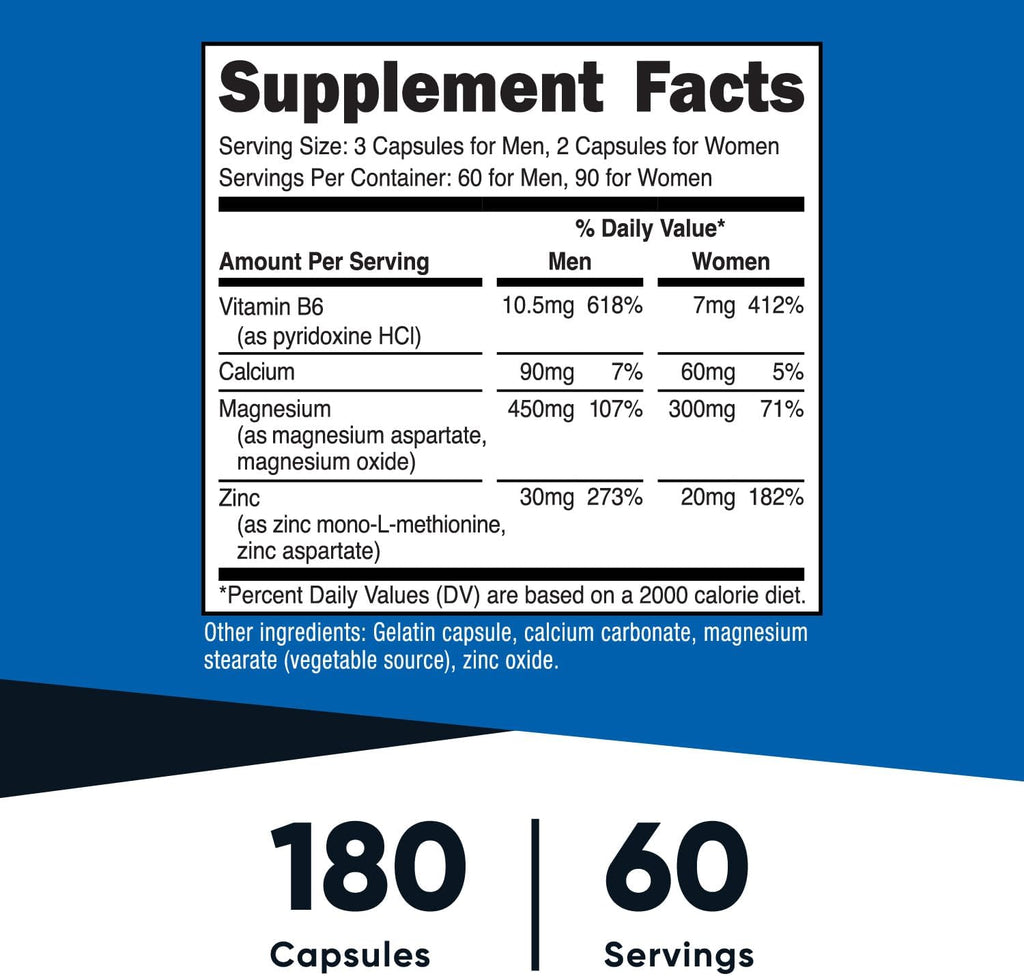 Nutricost ZMA 180 Capsules (3 Bottles)
