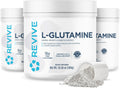 Revive MD Gut L-Glutamine Powder - Muscle Recovery & Immune Support Supplement for Adults - Promotes Digestive Health, Reduces Muscle Soreness & Supports Immunity - Vegan (90 Servings)