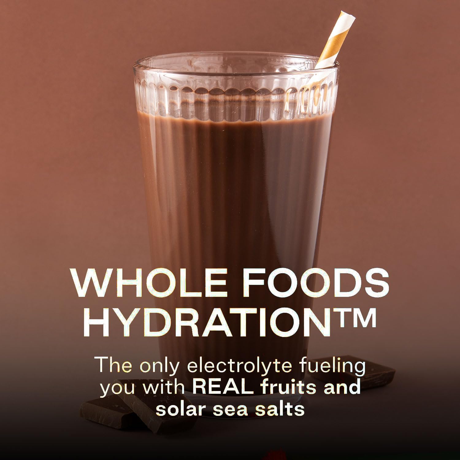 Purest Electrolyte Chocolate Cordyceps Powder Packets – Whole Food Hydration - Fermented Cacao and Solar Sea Salts for Ultimate Electrolyte Balance