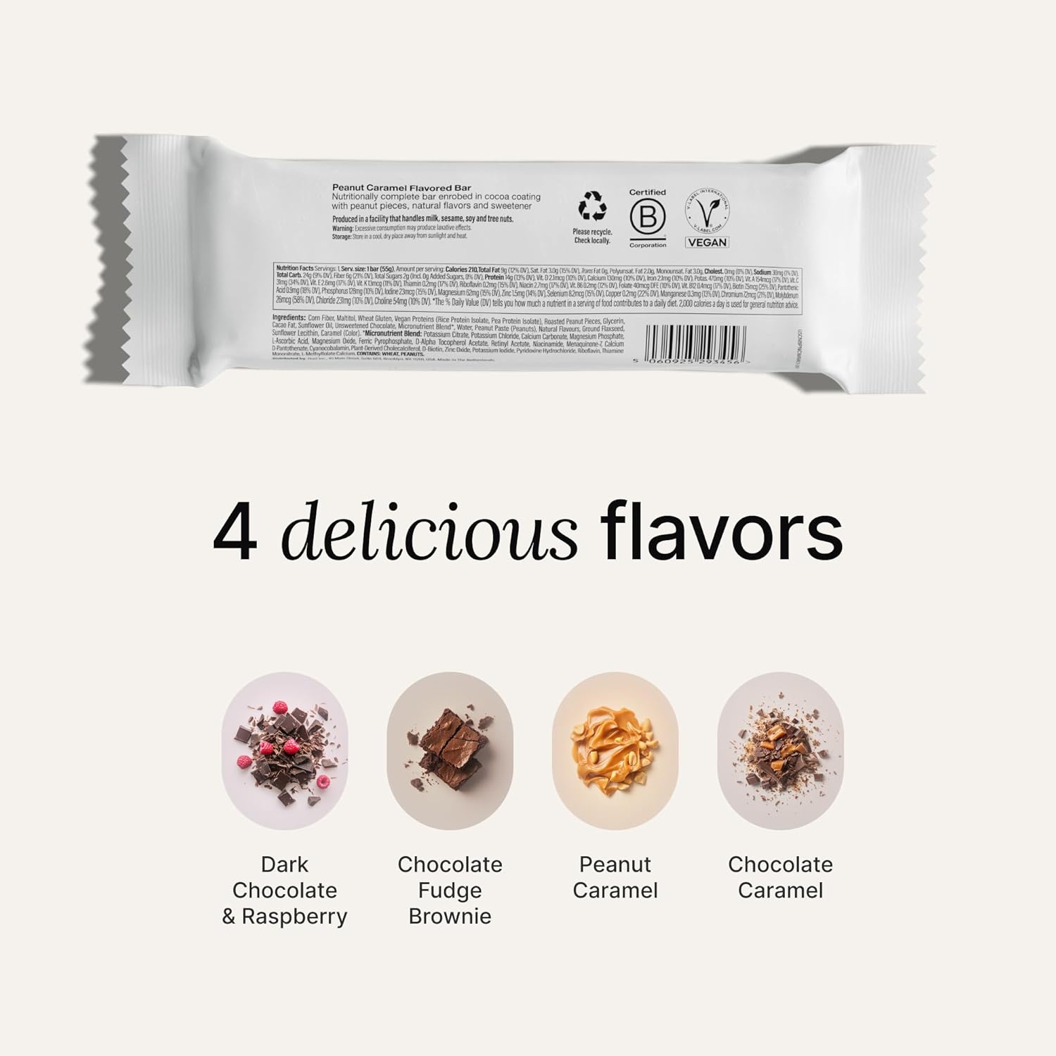 Huel Complete Nutrition Vegan Protein Bars | Variety Pack | 27 Vitamins & Minerals, 2g Sugar, Non-GMO, 100% Plant Based Snack | 15 Pack