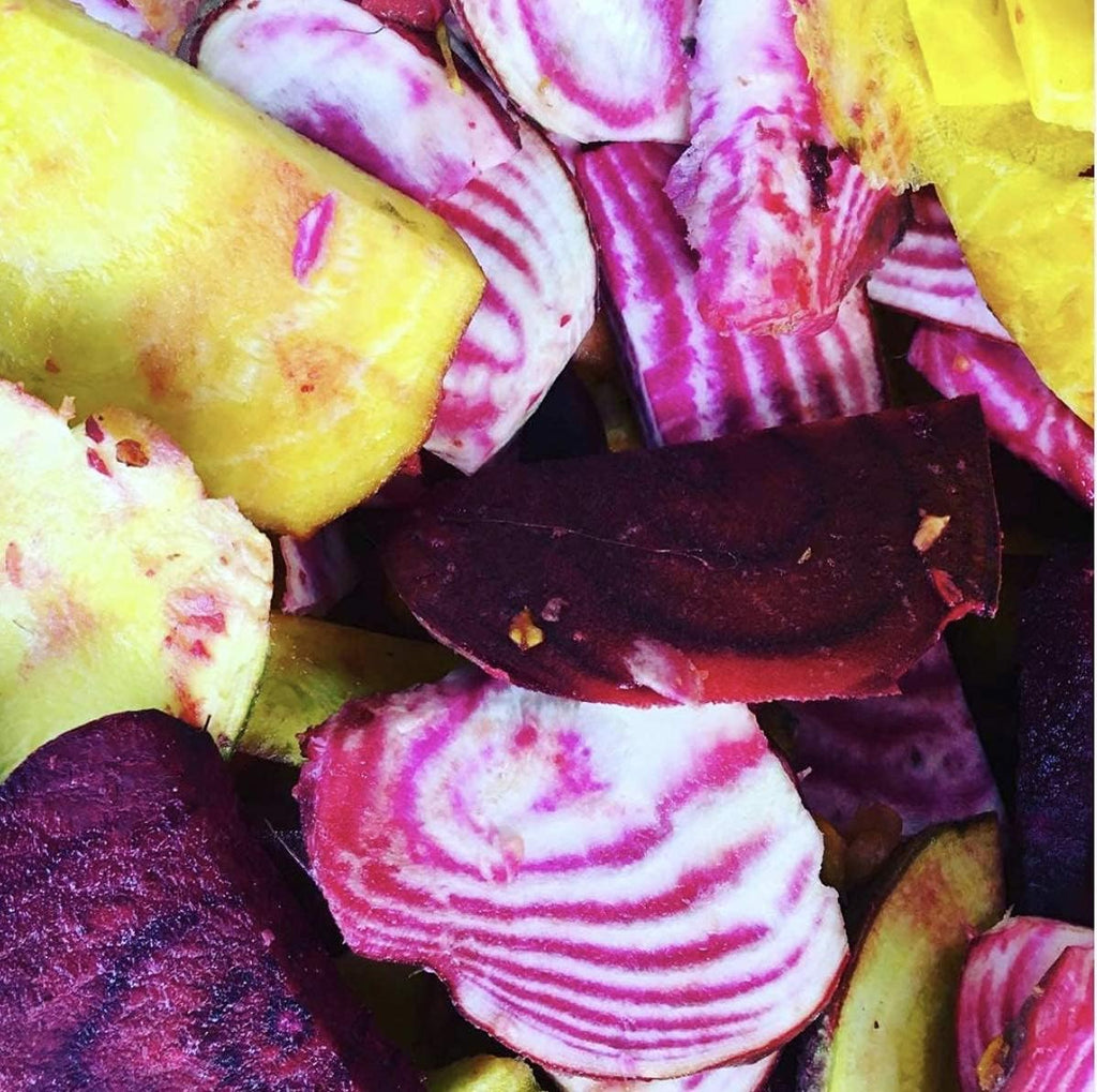 Dr. Cowan's Garden Three Beet Powder with Organic Beets: Detroit red, chiogga, and Golden Beets; in Miron Glass jar. USA Grown, 50 Servings