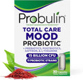 Probulin Mood Probiotics for Women with Saffron, L Theanine, Probiotic, Prebiotic, Postbiotic - Mood Support Supplement & Gut Support - Vegan, Non GMO, 30 Capsules