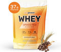 GOPOWER Whey Protein Powder, with BCAAs, Grass Fed Protein Powder, 2 Pound, 18 Servings