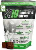 K10 Probiotic Chews for Dogs (60ct) – Advanced Digestive Support with Probiotics, Prebiotics & Superfoods – Vet-Preferred Dog Supplement for Digestion, Immunity, Skin, Coat & Everyday Vitality