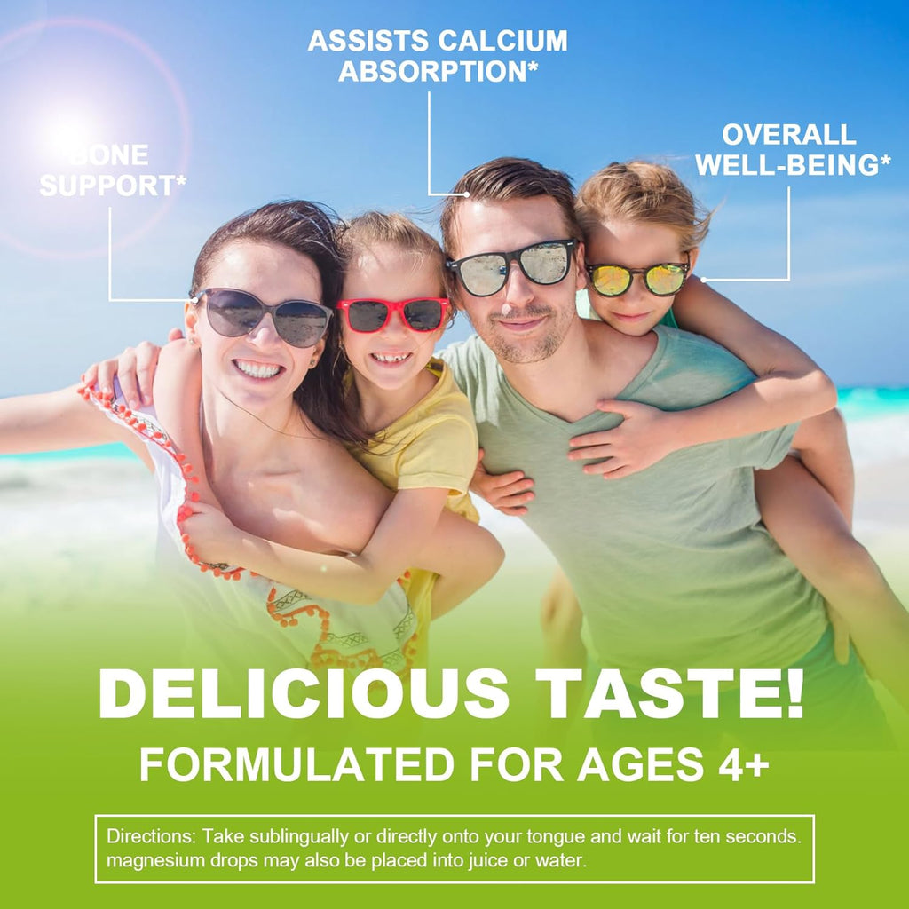 Calcium Magnesium Zinc Liquid with Vitamin D3, Magnesium Glycinate Plus Vitamin C K2| High Absorption Plant Calcium Supplement for Heart & Bone| Gluten Free，Sugar-Free | 30 Servings | Lemon Flavor