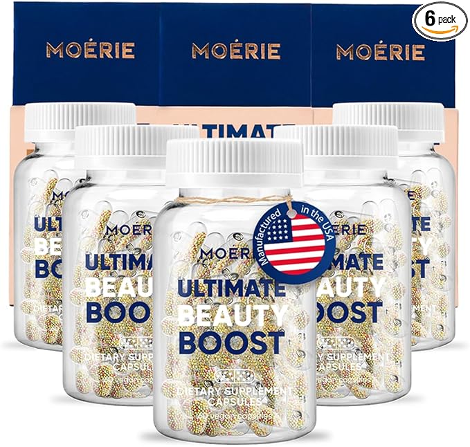 Moerie Hair Growth Supplement for Women & Men - Hair Skin and Nails Vitamins With Biotin, Q10 & Minerals - For Thicker, Fuller Hair & Hair Loss Treatment - Advanced Beadlet Delivery System - 360 Pills