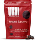 URVI® Immune Support Gummies - Vitamin C, D3 K2, E, Niacin, Zinc & Selenium with Elderberry & Echinacea - Multivitamin, Antioxidants, Immunity Supplement - Vegetarian & Sugar Free - 60 Count