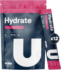 UCAN Hydrate Electrolyte Drink Mix (Berry, 12 Stickpacks) Sugar-Free, Keto-Friendly, Vegan, Non-GMO, Gluten-Free Electrolyte Powder with Potassium & Magnesium for Runners & Athletes