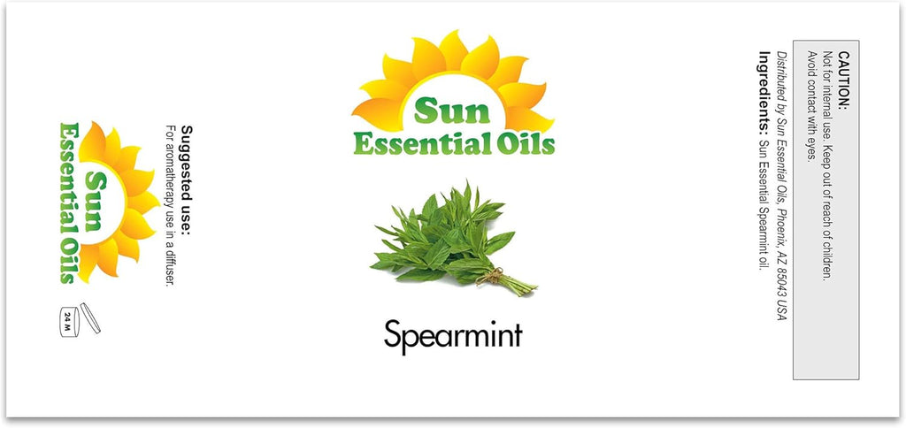 Sun Essential Oils 2oz - Spearmint Essential Oil - 2 Fluid Ounces