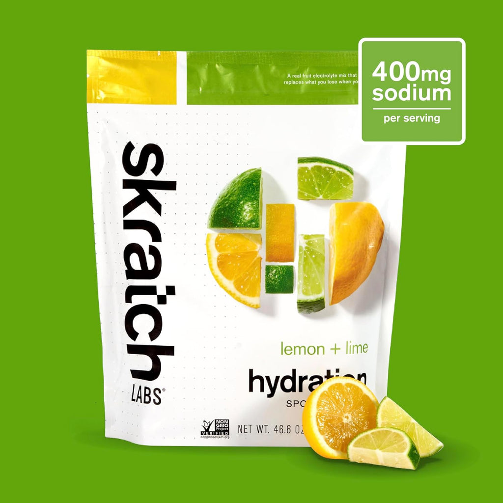 Skratch Labs Hydration Powder | Sport Drink Mix | Electrolytes Powder for Exercise, Endurance, and Performance | Lemon + Lime | 60 Servings | Non-GMO, Vegan, Kosher