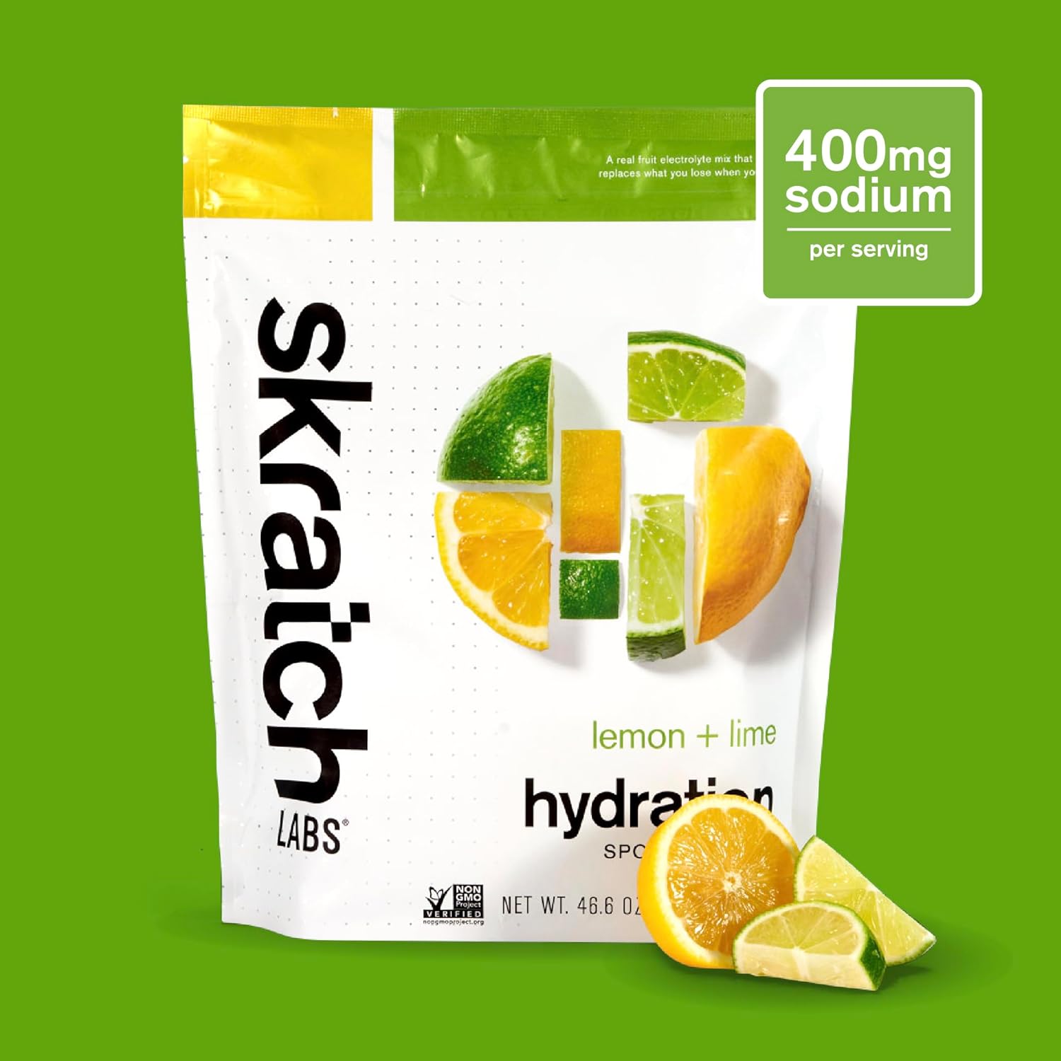 Skratch Labs Hydration Powder | Sport Drink Mix | Electrolytes Powder for Exercise, Endurance, and Performance | Lemon + Lime | 60 Servings | Non-GMO, Vegan, Kosher