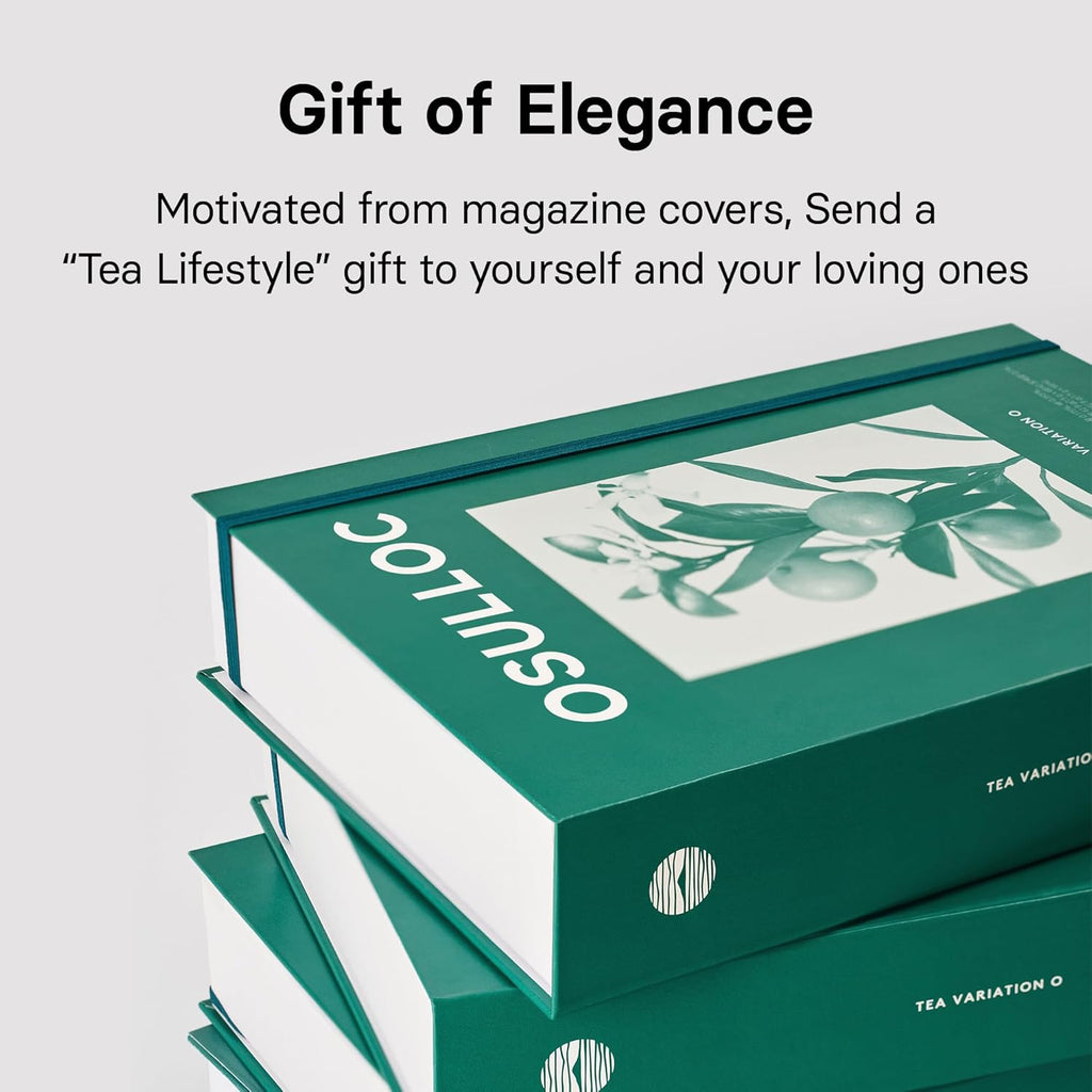 OSULLOC TEA VARIATION "O" (36 Count, 6 Types x 6 ea), Elegant & Sophisticated designed Tea Gift Set, Perfect Tea Set for your Daily Tea-Lifestyle, 6 Premium Organic Pure & Blended Tea from Jeju Island
