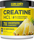CON-CRET Creatine HCl Powder | Muscle, Cognitive, Cellular Energy Support | No Bloating or Cramps | USA Made & NSF Certified | Pineapple (64 Serving)