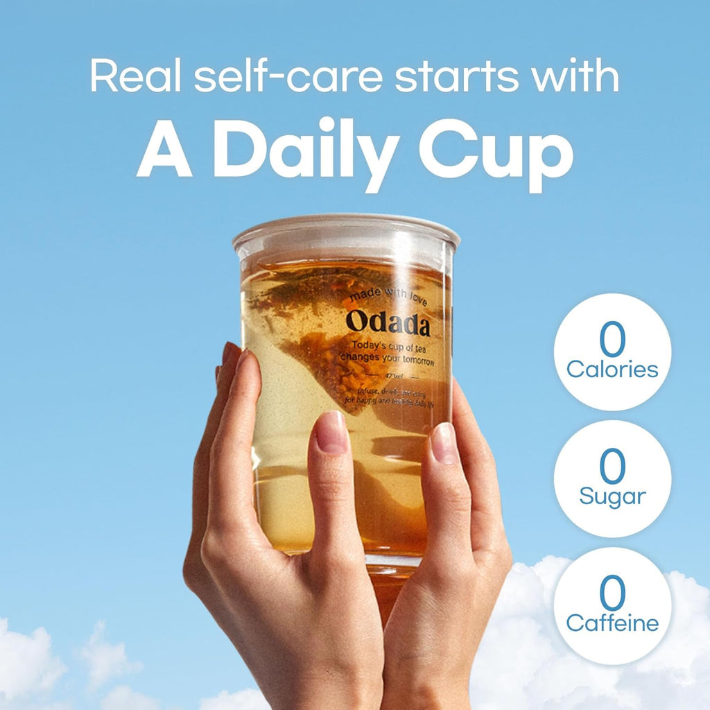 Odada Super Lympho Herbal Tea, Natural Lymph Refresh Blend with Chaga, Pumpkin & Chestnut, Sugar-Free, Caffeine-Free Tea for Light Daily Balance & Gentle Body Comfort, 24 Tea Bags