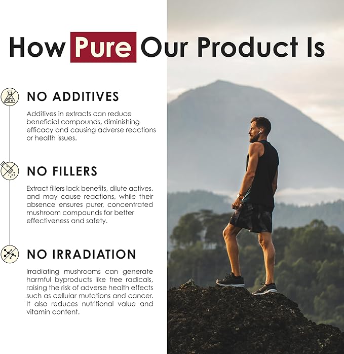 Reishi Mushroom Extract Tablets - 30g Monthly Supply - Dual-Extraction Fruiting Body - 35%+ Beta-glucans + Active Compounds - Pure Hardwood Log Grown - No Fillers or Additives