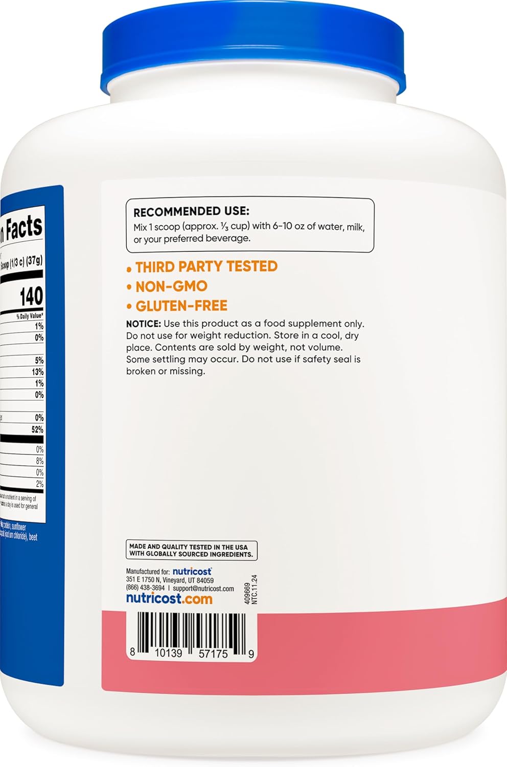 Nutricost Whey Protein Isolate (Strawberry Milkshake) 5LBS