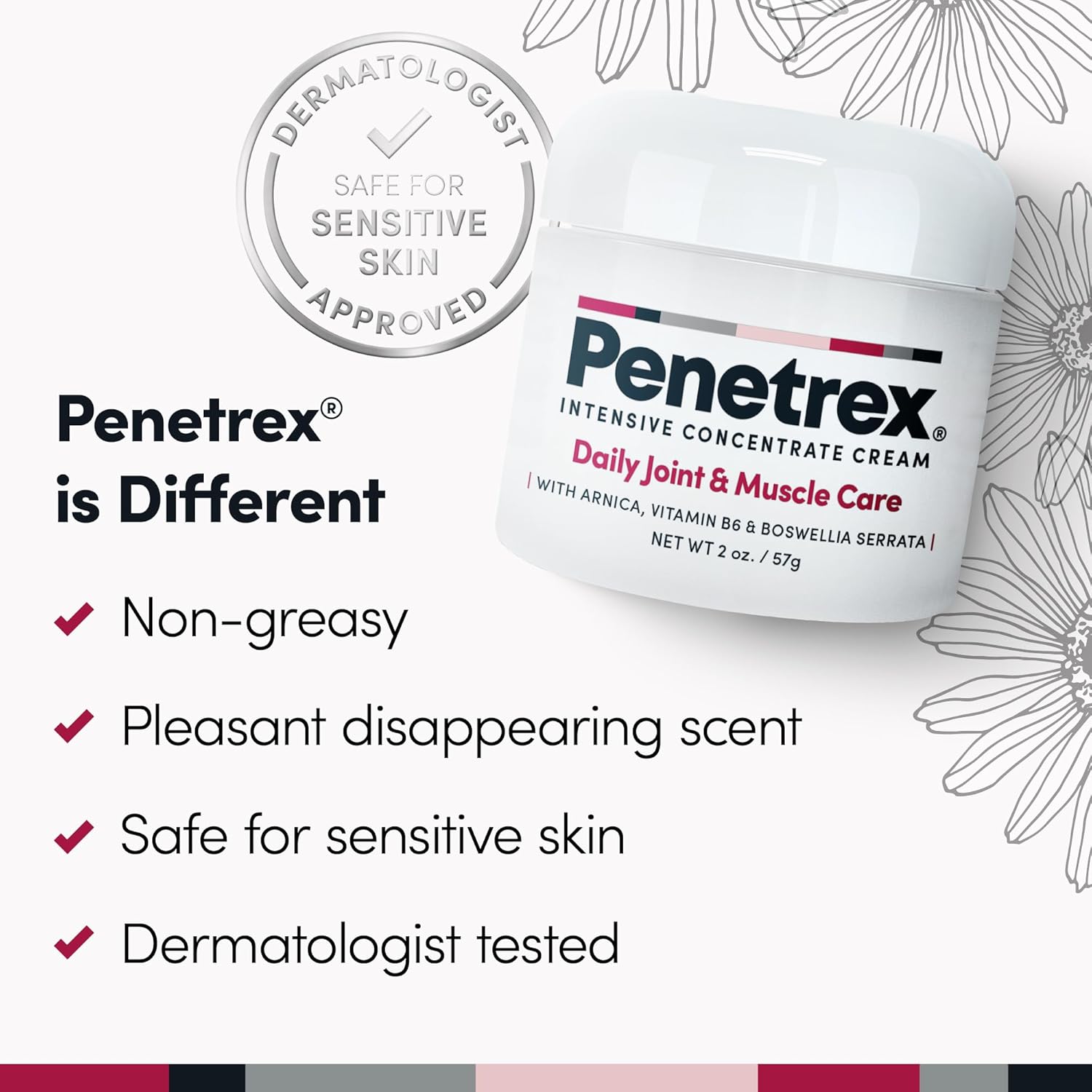Penetrex Joint & Muscle Therapy Duo - Soothing Relief for Back, Neck, Hands, Feet & Nerves - Rub with Arnica, Vitamin B6 MSM & Boswellia - 2oz, 4oz