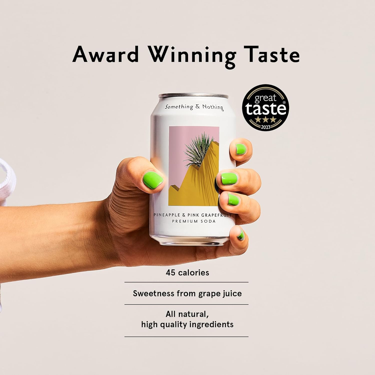 Something & Nothing Pineapple & Pink Grapefruit Flavoured Sparkling Water | Lightly Carbonated, Full Flavoured with Grape & Lemon Juice | Vegan & Low Calorie Soda | 12 Fl Oz Cans (Pack of 12)