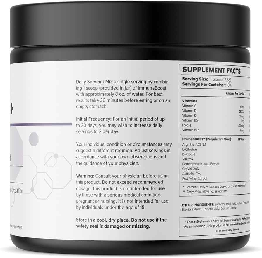 Immune Boost Plus | Natural Immunity Formula, Boost Immune System Health and Wellness, More Powerful Than Elderberry, Zinc, Echinacea - in a Fast Acting Powder