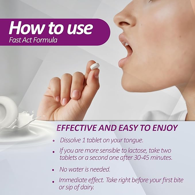 Lactase Enzyme 120 Tablets No Flavor - 9.000 FCC - Sensilatte – Quick Dissolution – Helps with Digestive Comfort – Prati Donaduzzi