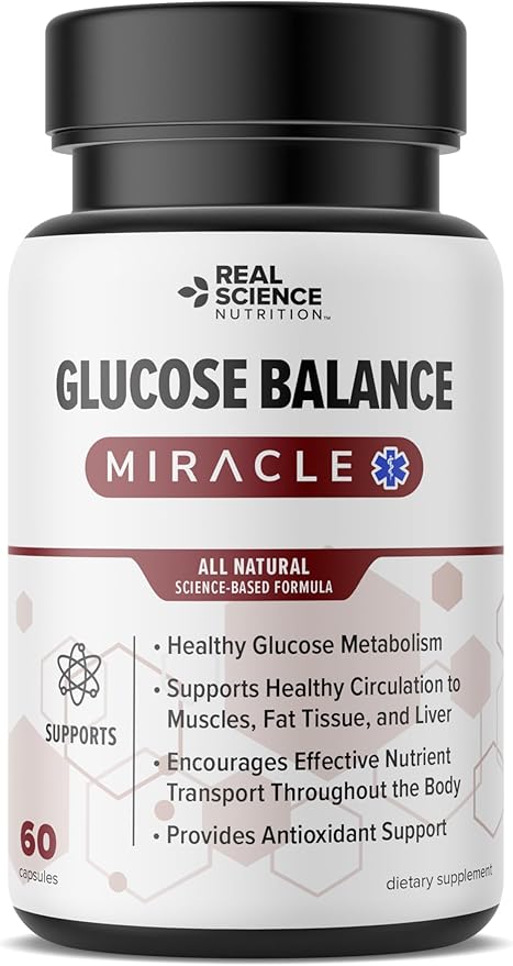 Glucose Balance Natural Nitric Oxide Support for Healthy Glucose Metabolism, Circulation, Energy & Nutrient Utilization Metabolic Wellness Supplement