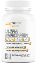 Ultra Shred Men | PRO Series | Fat Burner for Men to Sustain Muscle & Lose Weight - Boost Metabolism, Appetite Suppressant | 5 Research Backed Ingredients | 3rd Party Tested Supplement - 60 Capsules