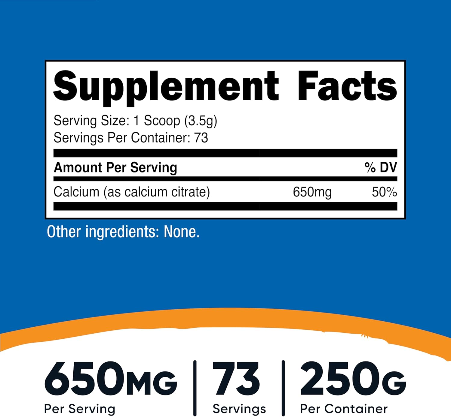 Nutricost Calcium Citrate Powder (250 Grams) Unflavored
