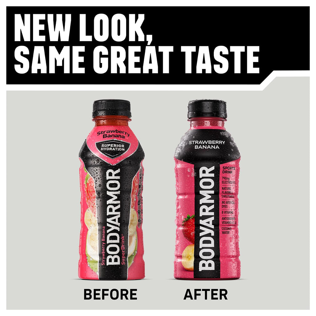 BODYARMOR Sports Drink Sports Beverage, Blackout Berry, Coconut Water Hydration, Natural Flavors With Vitamins, Potassium-Packed Electrolytes, Perfect For Athletes, 16 Fl Oz (Pack of 12)