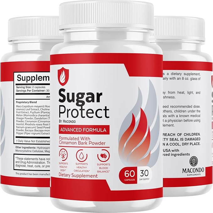 (3 Pack) SugarProtect Capsules - Official Sugar Protect Advanced Formula Balance Support Supplement Premium All Natural Multivitamin for Overall Health & Wellness, 180 Capsules for 3 Months