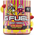 G Fuel Hype Sauce Energy Drink Powder, Pre Workout Caffeine Mix for Gaming, Sugar Free Focus Amino, Vitamin + Antioxidants, 9.9oz (Raspberry Lemonade, 40 Servings)