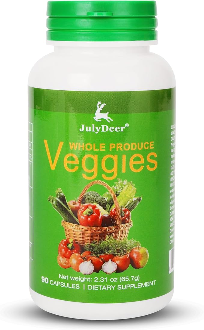 Veggie Supplement Premium Ingredients Natural – 90 Total Vegetarian Capsules | Balance of Natural 18 Whole Veggie Blend | Fresh Superfood Formula with Vitamins and Minerals