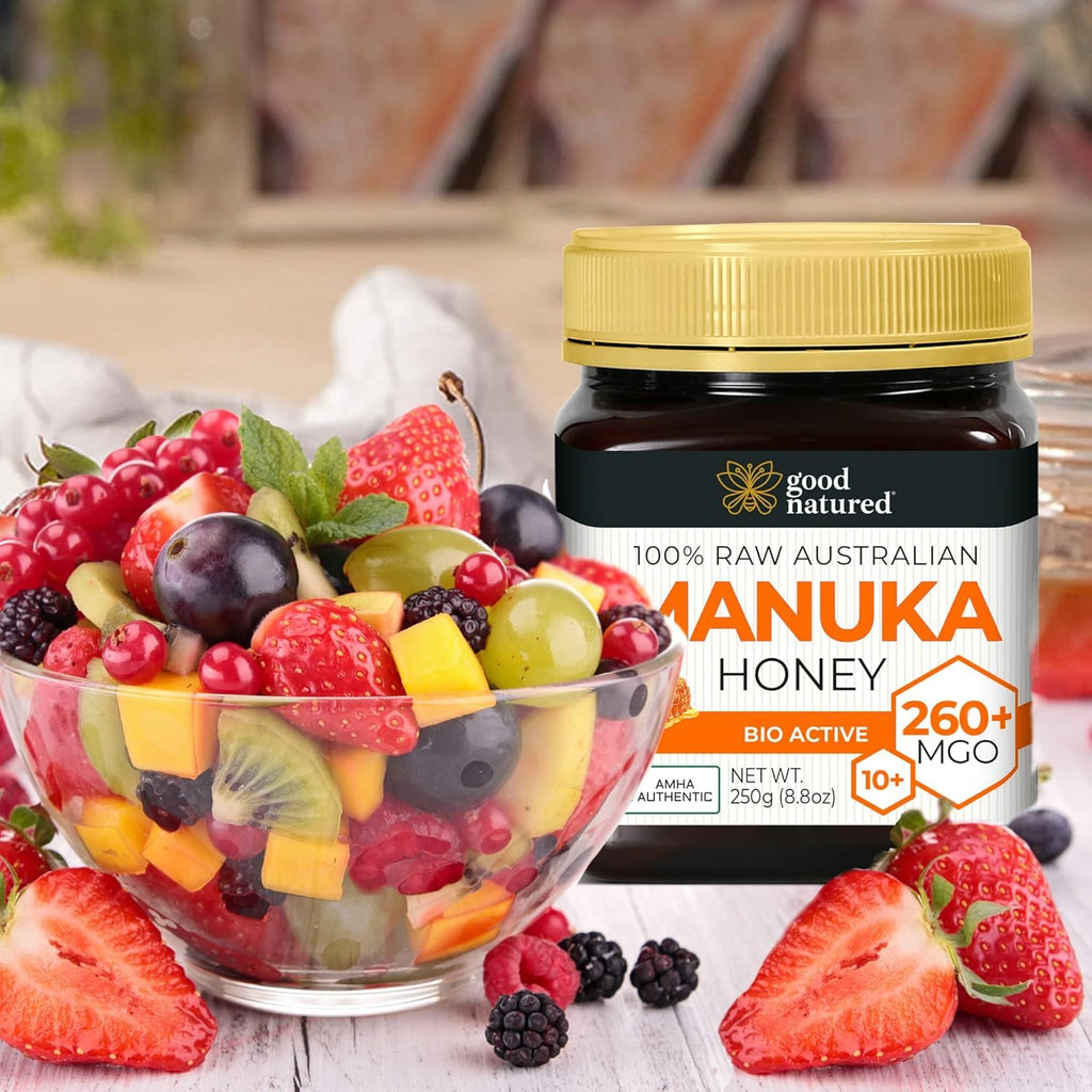 Raw Manuka Honey MGO 260+ /10+ - 8.8oz (250g) Medicinal Strength - High Certified Rating - BPA Free Jar - Cold Extraction - Independently Verified
