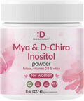 Myo-Inositol & D-Chiro Inositol Supplement for Women (40:1) | 2,050mg Per Serving | 8oz Powder | with Methylfolate, Vitamin D3, & Vitex | Hormonal Balance & Cycle Support | Non-GMO