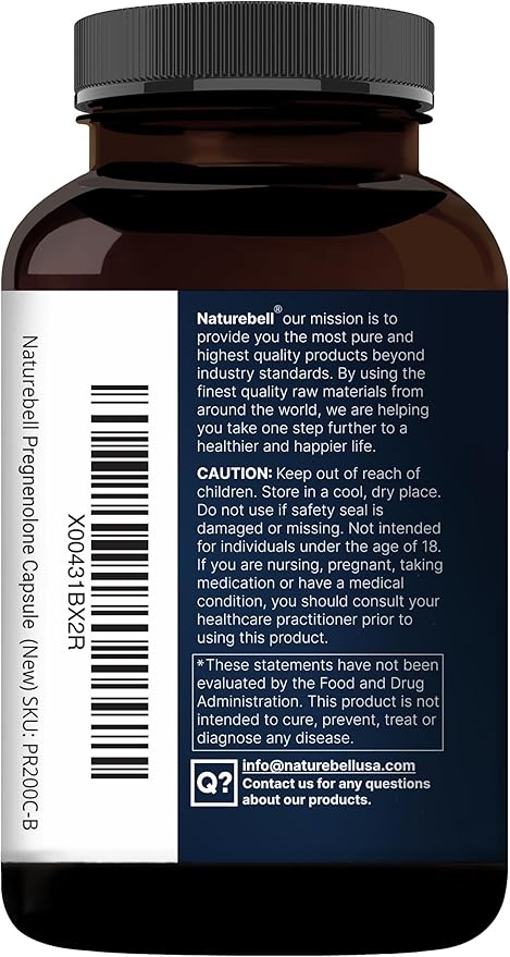 Pregnenolone 100mg, 240 Capsules | 99% Purity, Micronized Grade for Higher Absorption, Plant Based – Natural Precursor, Brain, & Immune Health Supplement – Non-GMO, Soy Free