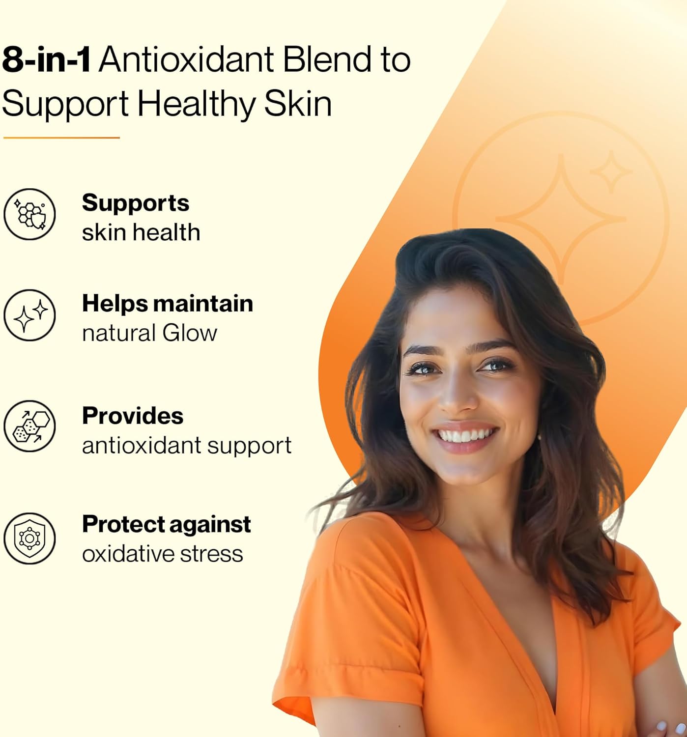 Glutathione Effervescent Tablets for Skin with 500mg L-Glutathione & Vitamin C | Sugar-Free Antioxidant Supplement for Clear, Glowing Complexion | Mixed Berry & Orange (Pack of 2) | 30 Tablets