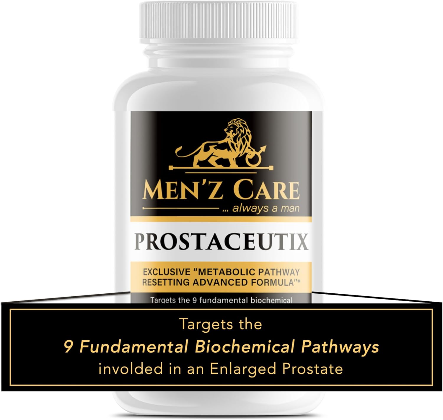 New Generation Supplement for an Enlarged Prostate – Targets The 9 Fundamentals Metabolic Pathways - Reduce Urgency, Promote Urine Flow – All Organic & Natural. 60 Cap.(1 mo. Supply for a Free Life)