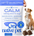 Native Pet Calming Chews for Dogs - Melatonin for Dogs Anxiety Relief - Grain Free All Natural Hemp Calming Treats & L-Theanine Helps Manage Stress & Separation Anxiety - Puppy Sleep Aid - 90 Chews