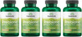 Swanson Prebiotic Capsules - Promotes Friendly Flora Support & Overall Digestive Health - Prebiotic Fiber Promoting Gut Health & Immune Support - (120 Veggie Capsules, 750mg Each) 4 Pack
