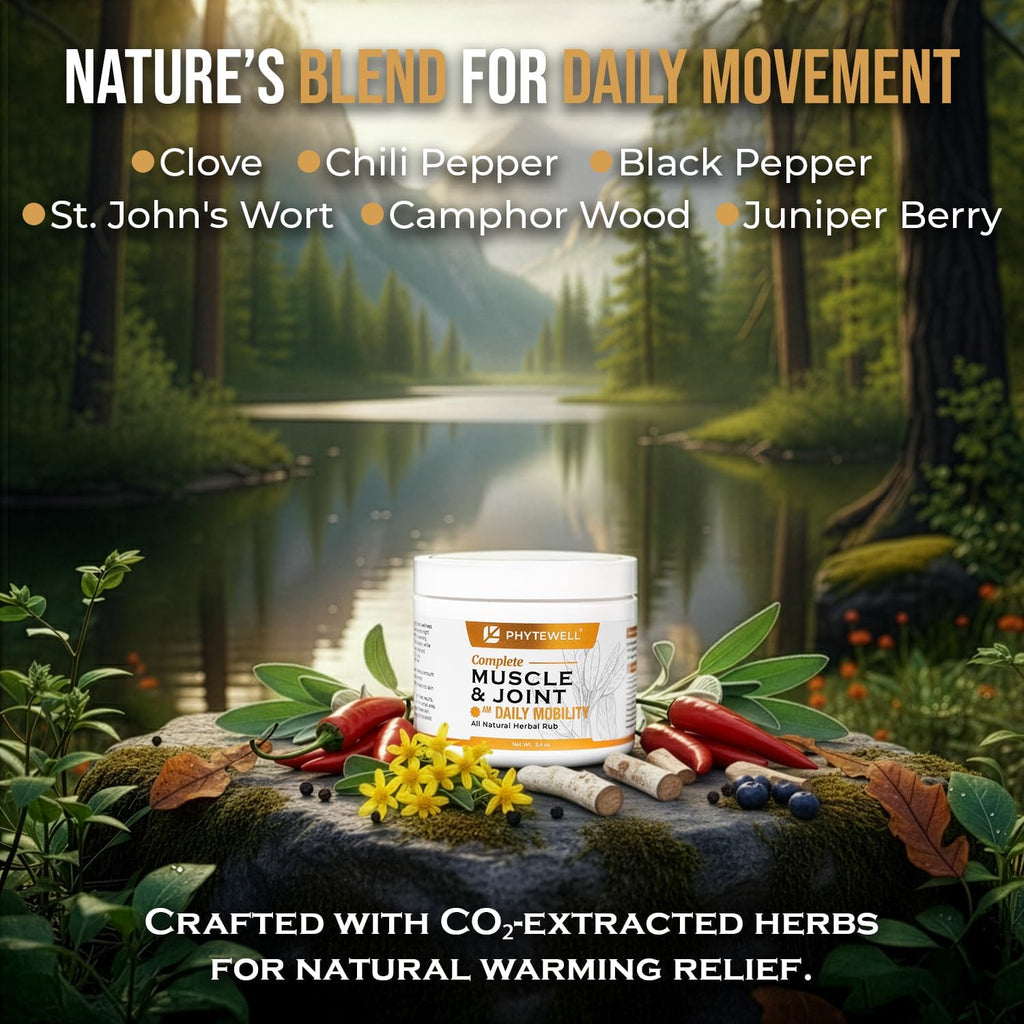 AM Daily Mobility – Warming Herbal Muscle & Joint Rub with Chili Pepper, Clove & Black Pepper – Supports Circulation, Flexibility & Movement, CO₂ Extracted