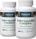 Pattern Wellness Ashwagandha Complex for Men & Women - KSM-66 & Black Pepper Extract - Whole Body & Heart Health - Supports Stress & Mood - Non-GMO - 120 Vegan Capsules