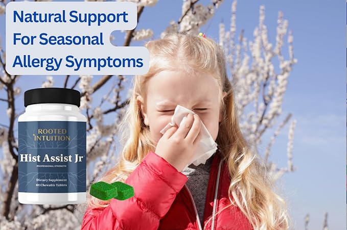 Hist Assist Jr – Kids Chewable Seasonal Support with Quercetin, NAC, Bromelain & Vitamin C | Tasty Berry Flavor | Non-GMO, Gluten Free | 60 Chewable Tablets